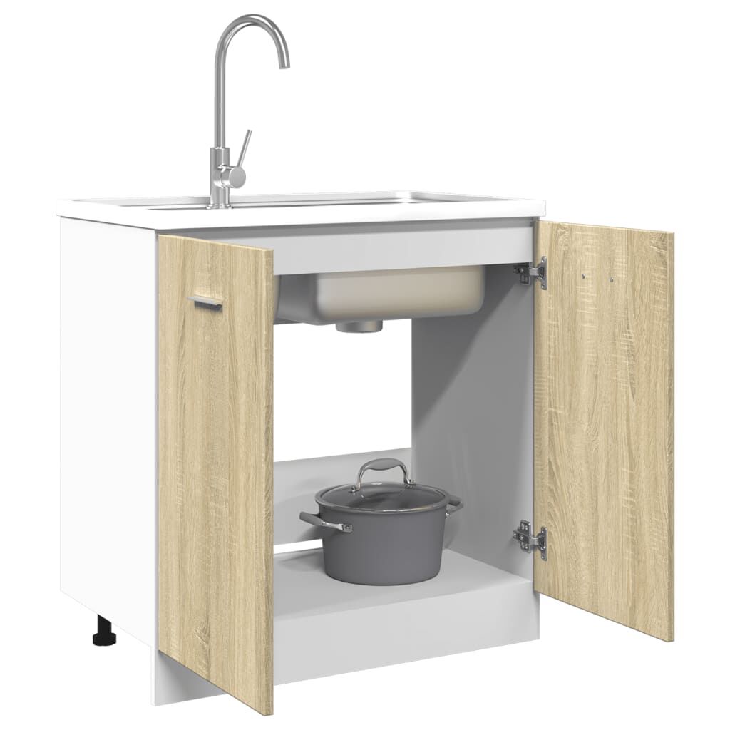 vidaXL Κάτω Ντουλάπι Lyon Sonoma Δρυς 80 x 46 x 81,5 εκ. Επεξ. Ξύλο