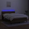 vidaXL &Kappa;&rho;&epsilon;&beta;ά&tau;&iota; Boxspring &mu;&epsilon; &Sigma;&tau;&rho;ώ&mu;&alpha; & LED &Sigma;&kappa;.&Kappa;&alpha;&phi;έ 140x200 &epsilon;&kappa; &Upsilon;&phi;&alpha;&sigma;&mu;ά&tau;&iota;&nu;&omicron;