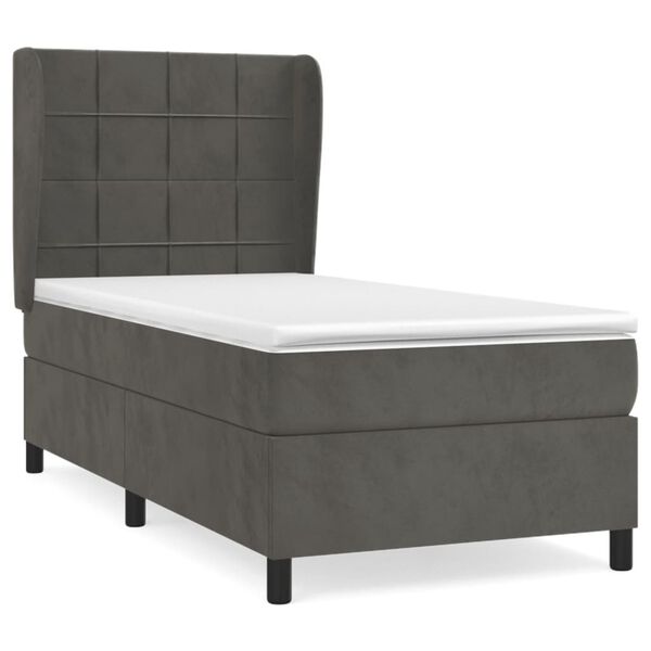 vidaXL &Kappa;&rho;&epsilon;&beta;ά&tau;&iota; Boxspring &mu;&epsilon; &Sigma;&tau;&rho;ώ&mu;&alpha; &Sigma;&kappa;&omicron;ύ&rho;&omicron; &Gamma;&kappa;&rho;&iota; 90x200 &epsilon;&kappa;. &Beta;&epsilon;&lambda;&omicron;ύ&delta;&iota;&nu;&omicron;