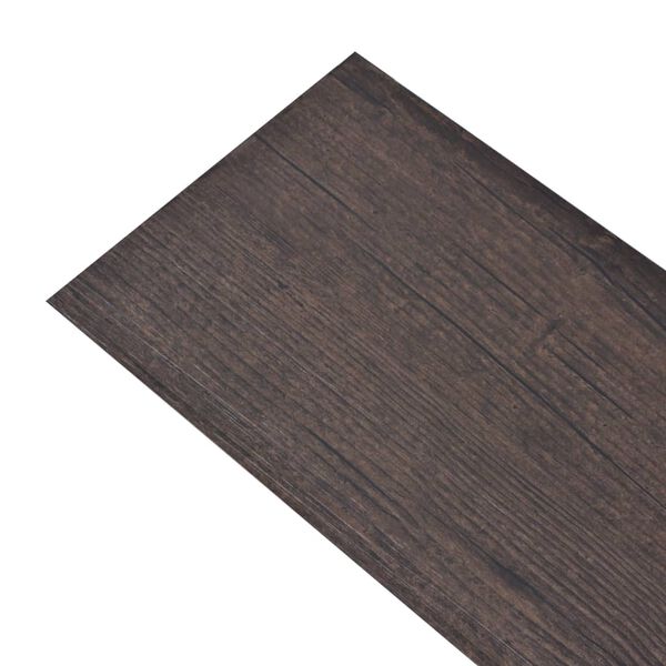vidaXL Δάπεδο Αυτοκόλλητο Σκούρο Καφέ 5,21 μ² / 2 χιλ. από PVC