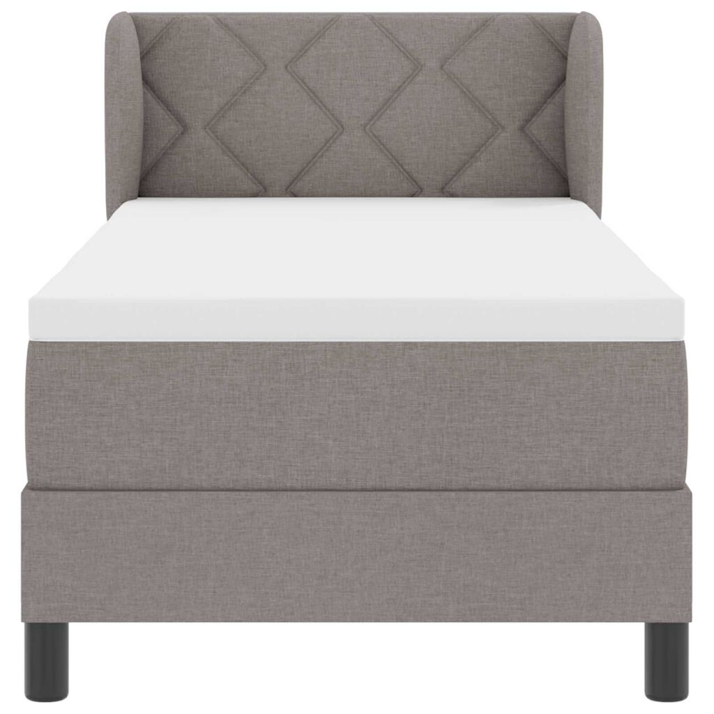 vidaXL Κρεβάτι Box Spring με στρώμα Ταούπ 80x200 εκ Fabric