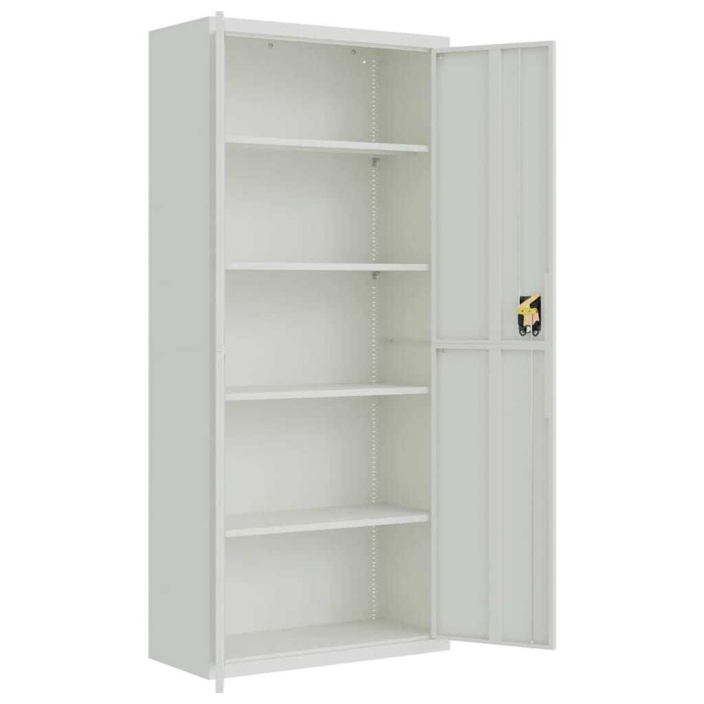 vidaXL Αρχειοθήκη Αν. Γκρι 90x40x200 εκ. Ατσάλινη