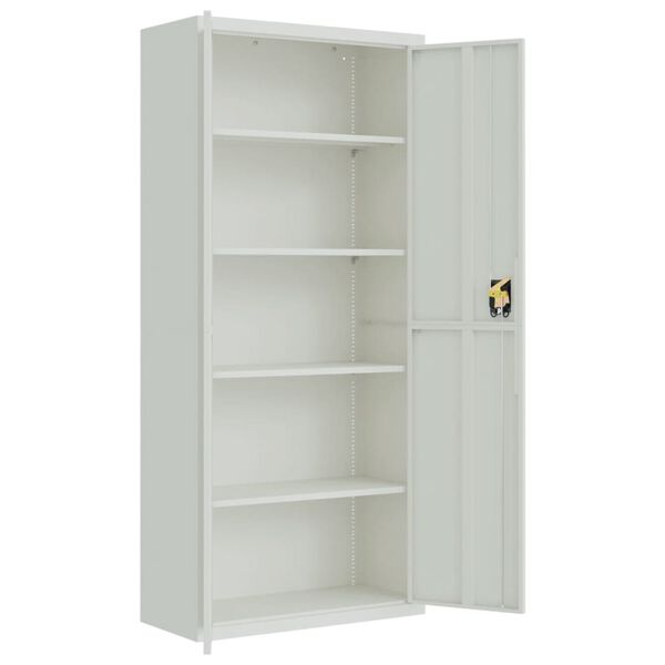vidaXL Αρχειοθήκη Αν. Γκρι 90x40x200 εκ. Ατσάλινη