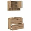vidaXL &Sigma;&epsilon;&tau; &Epsilon;&pi;ί&pi;&lambda;&omega;&nu; &Mu;&pi;ά&nu;&iota;&omicron;&upsilon; 2 &tau;&mu;&chi;. Artisan Oak 76,5 x 35 x 64 &epsilon;&kappa;