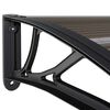 vidaXL Στέγαστρο Πόρτας Μαύρο 350 x 100 εκ. από Πολυκαρβονικό