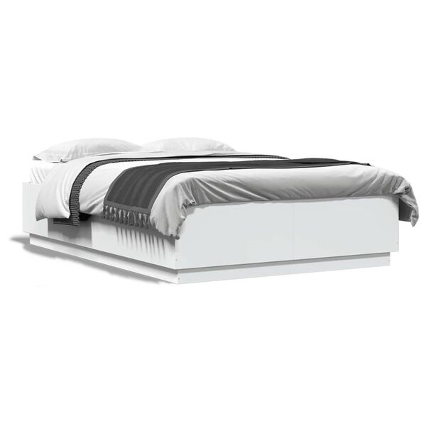 vidaXL Πλαίσιο Κρεβατιού Λευκό 160 x 200 εκ. από Επεξεργασμένο Ξύλο