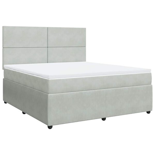 vidaXL &Kappa;&rho;&epsilon;&beta;ά&tau;&iota; Boxspring &mu;&epsilon; &Sigma;&tau;&rho;ώ&mu;&alpha; &Alpha;&nu;&omicron;&iota;&chi;&tau;ό &Gamma;&kappa;&rho;&iota; 180x200 &epsilon;&kappa;. &Beta;&epsilon;&lambda;&omicron;ύ&delta;&iota;&nu;&omicron;