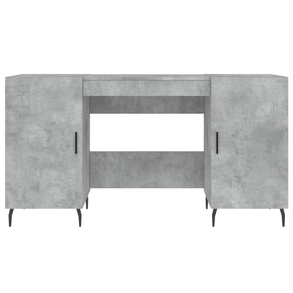 vidaXL Γραφείο Γκρι Σκυροδέματος 140 x 50 x 75 εκ. από Επεξεργ. Ξύλο