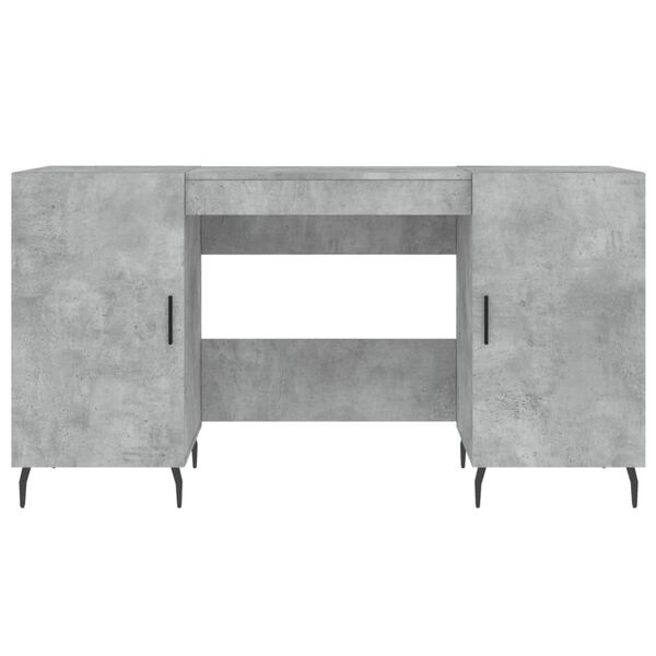 vidaXL Γραφείο Γκρι Σκυροδέματος 140 x 50 x 75 εκ. από Επεξεργ. Ξύλο