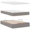 vidaXL Κρεβάτι Αποθήκης με στρώμα Taupe 120 x 190 cm Τεχνητό Δέρμα