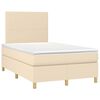 vidaXL &Kappa;&rho;&epsilon;&beta;ά&tau;&iota; Boxspring &mu;&epsilon; &Sigma;&tau;&rho;ώ&mu;&alpha; &Kappa;&rho;&epsilon;&mu; 120x190 &epsilon;&kappa;. &Upsilon;&phi;&alpha;&sigma;&mu;ά&tau;&iota;&nu;&omicron;