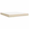 vidaXL Κρεβάτι Boxspring με Στρώμα Κρεμ 180x200 εκ. Υφασμάτινο