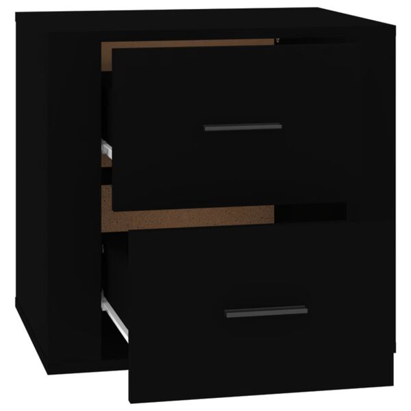 vidaXL Κομοδίνο Μαύρο 50 x 39 x 47 εκ.