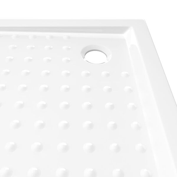 vidaXL Βάση Ντουζιέρας με Σχέδιο Τάπας Λευκή 90 x 90 x 4 εκ. από ABS
