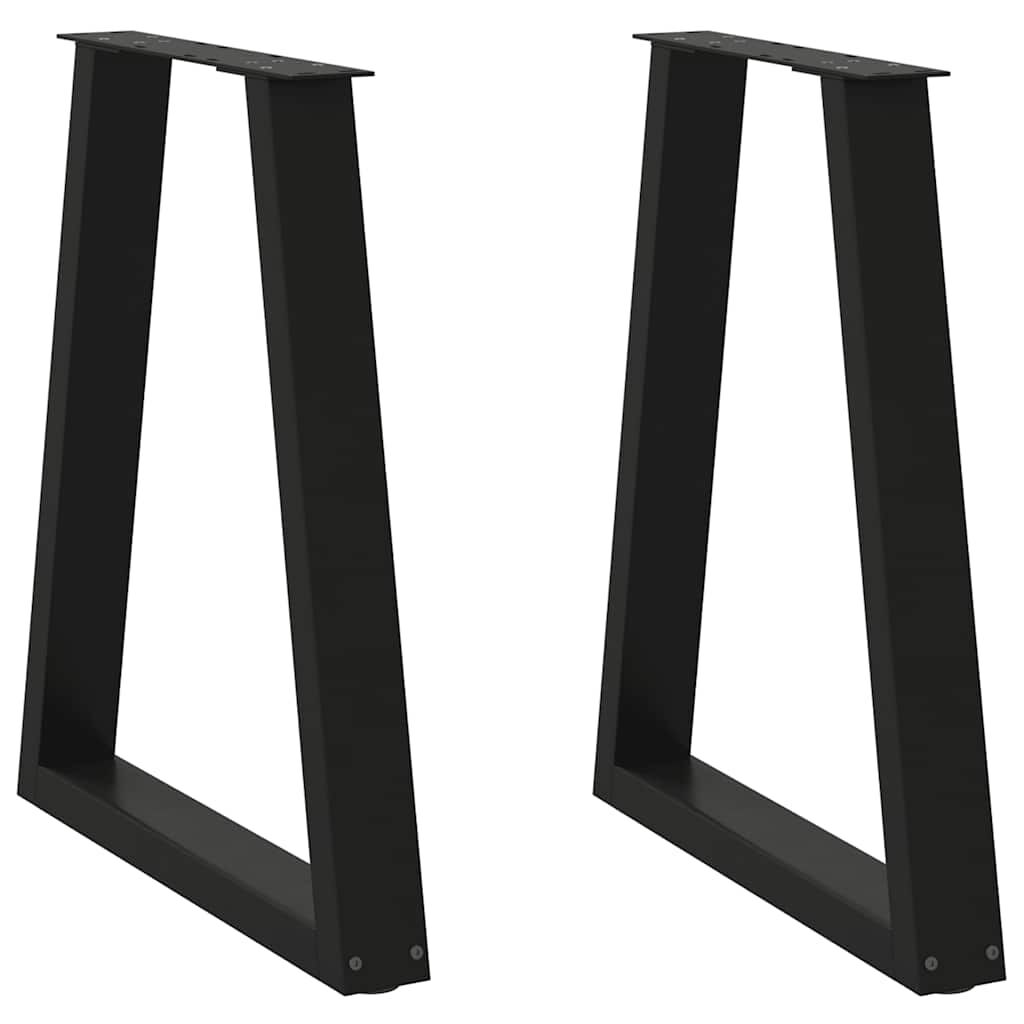 vidaXL Πόδια Τραπεζαρίας Σχήματος V 2 τεμ. Μαύρο 50x(72-73) εκ. Ατσάλι