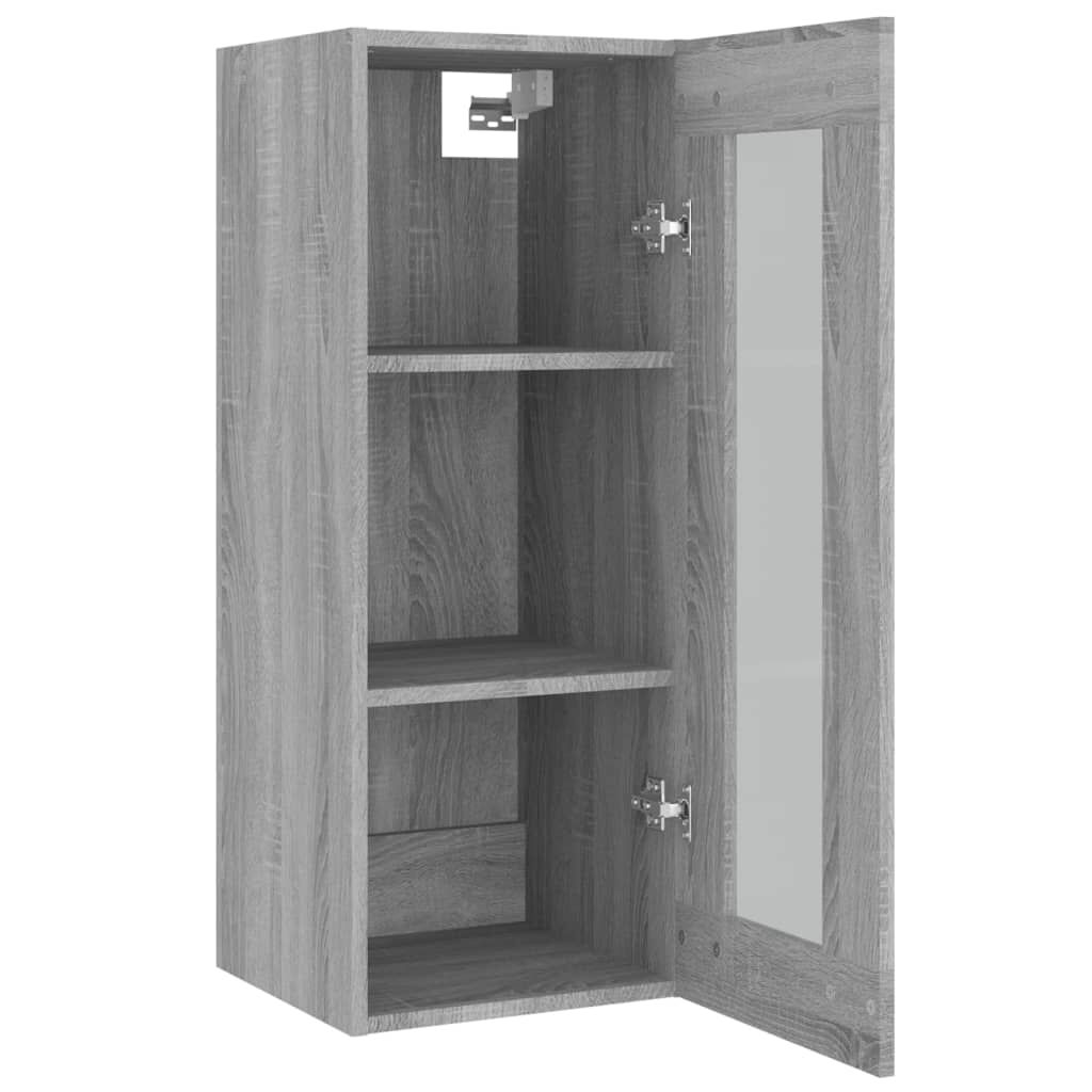 vidaXL Ντουλάπι Τοίχου Κρεμαστό Γκρι sonoma 34,5x34x90 εκ.