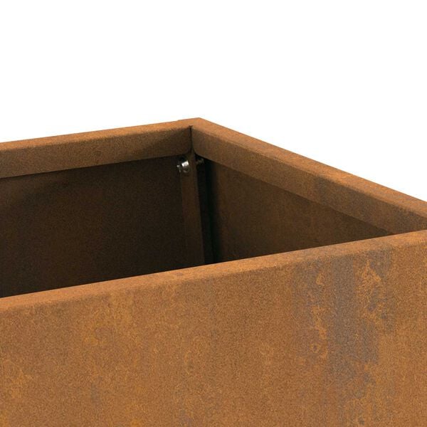 vidaXL Φωτιά με αποθήκη ξύλων 60x35x100 εκ. από καιρικό χάλυβα
