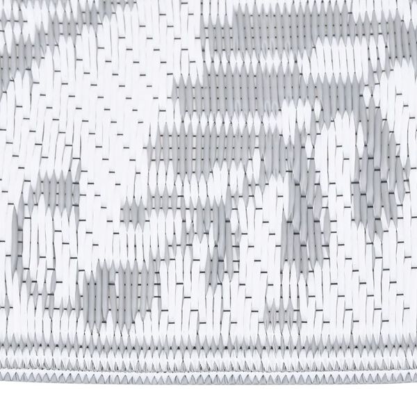vidaXL Χαλί εξωτερικού χώρου ARAKIL Ανοιχτό γκρι 140x200 cm PP