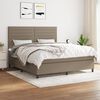 vidaXL &Kappa;&rho;&epsilon;&beta;ά&tau;&iota; Boxspring &mu;&epsilon; &Sigma;&tau;&rho;ώ&mu;&alpha; Taupe 180x200 &epsilon;&kappa;. &Upsilon;&phi;&alpha;&sigma;&mu;ά&tau;&iota;&nu;&omicron;
