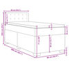 vidaXL Κρεβάτι Boxspring με Στρώμα Μαύρο 90x200 εκ. Βελούδινο