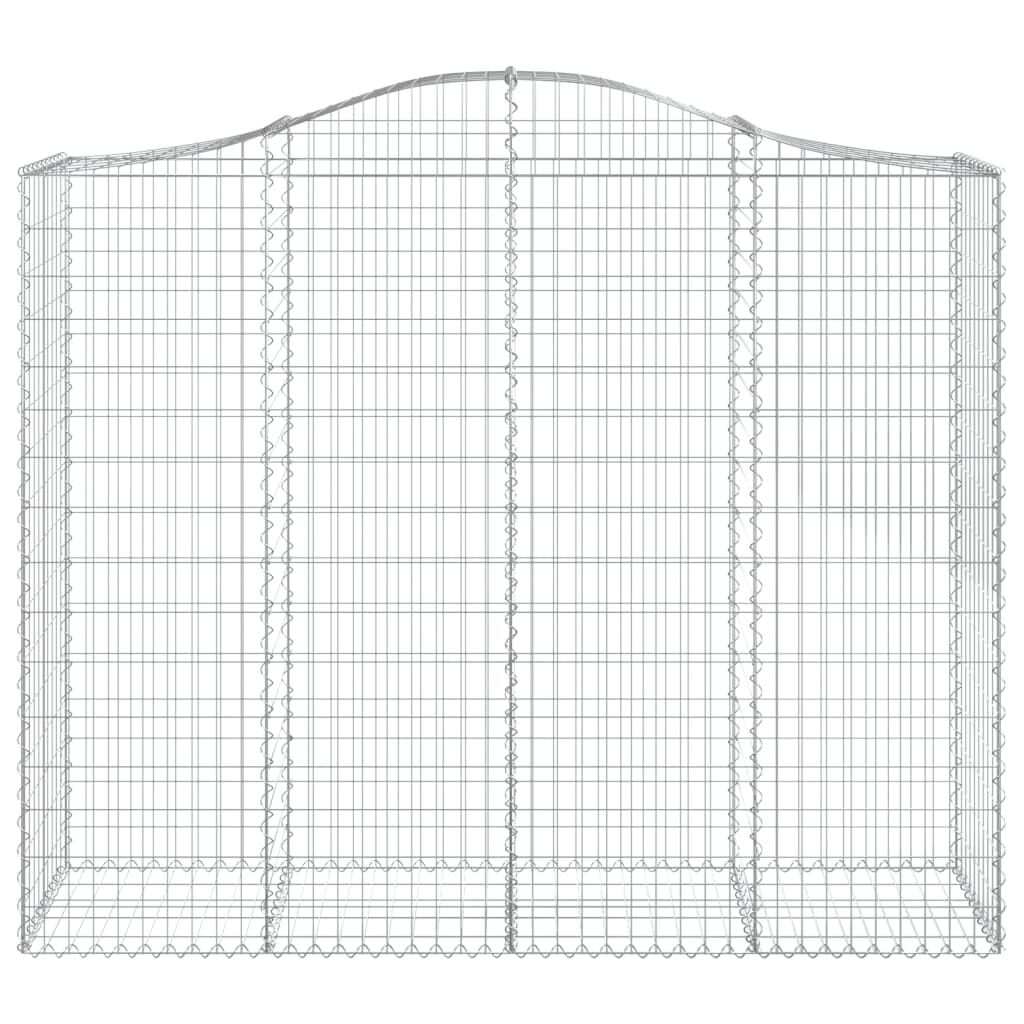 vidaXL Συρματοκιβώτια Τοξωτά 2 τεμ. 200x50x160/180 εκ. Γαλβαν. Ατσάλι