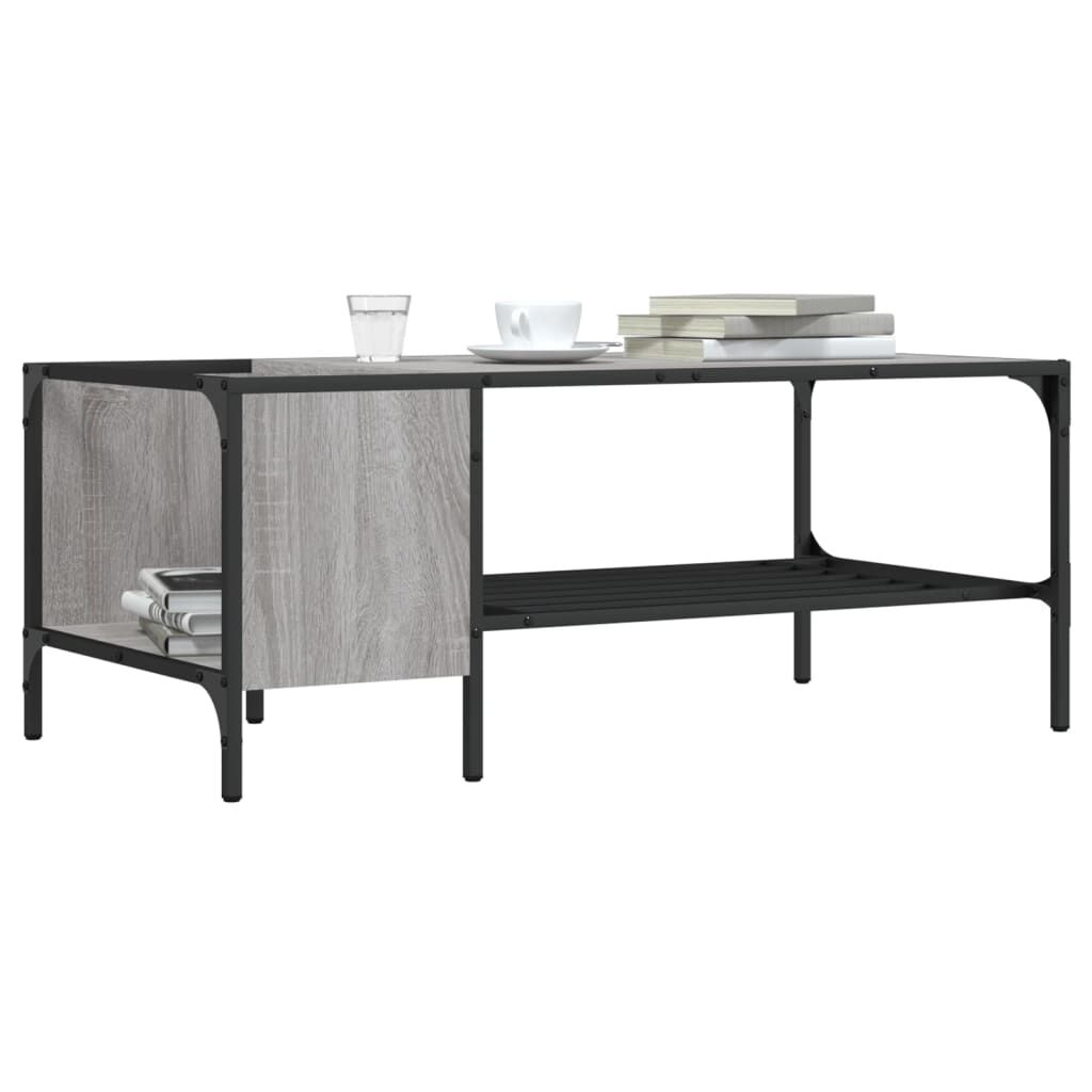 vidaXL Τραπεζάκι Σαλονιού με Ράφι Γκρι Sonoma 100x51x40 εκ. Επεξ. Ξύλο