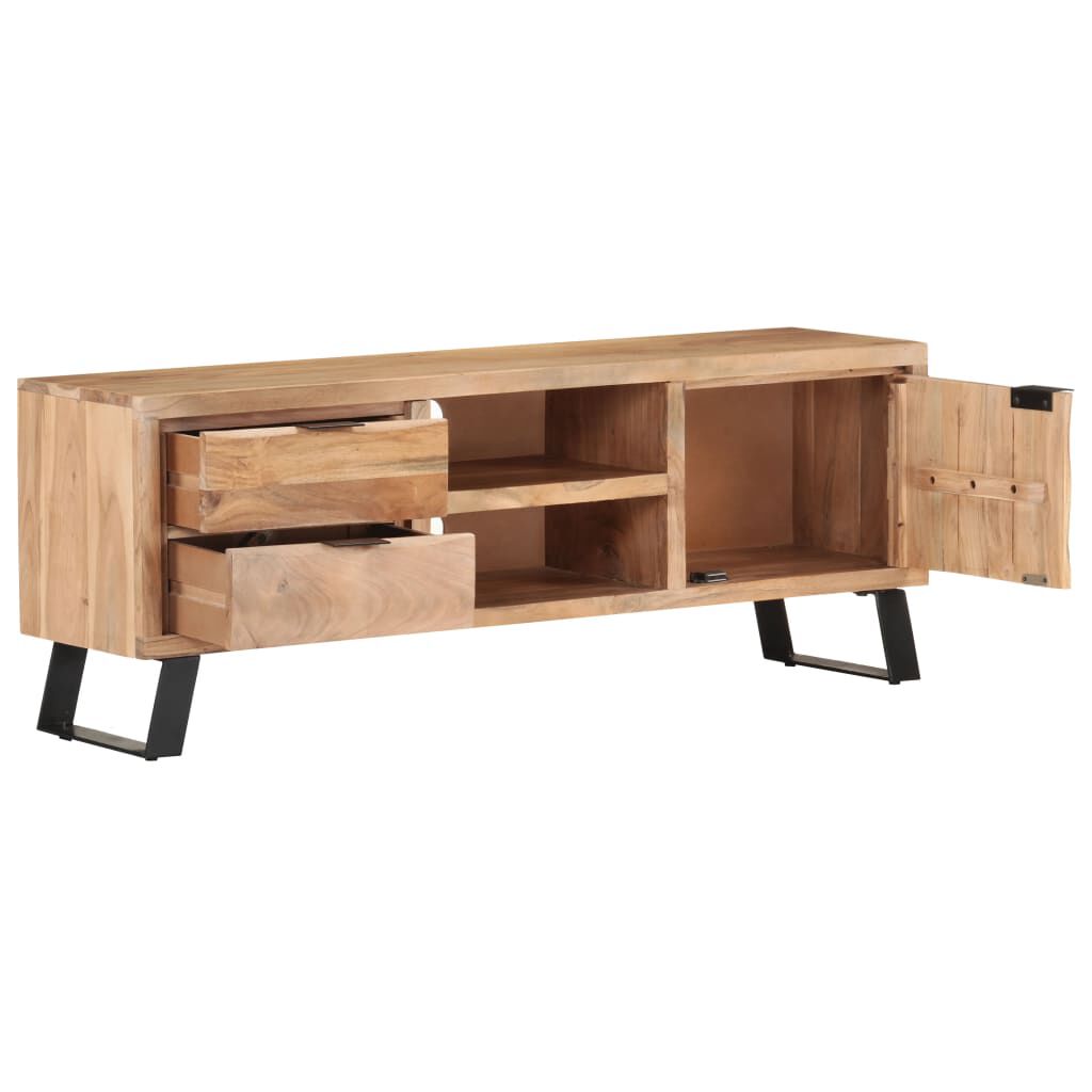 vidaXL Έπιπλο Τηλεόρασης Live Edge 120x30x42 εκ. Μασίφ Ξύλο Ακακίας