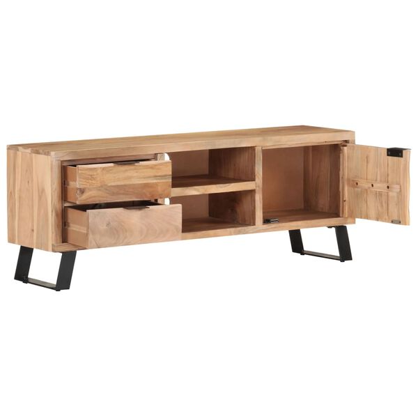 vidaXL Έπιπλο Τηλεόρασης Live Edge 120x30x42 εκ. Μασίφ Ξύλο Ακακίας