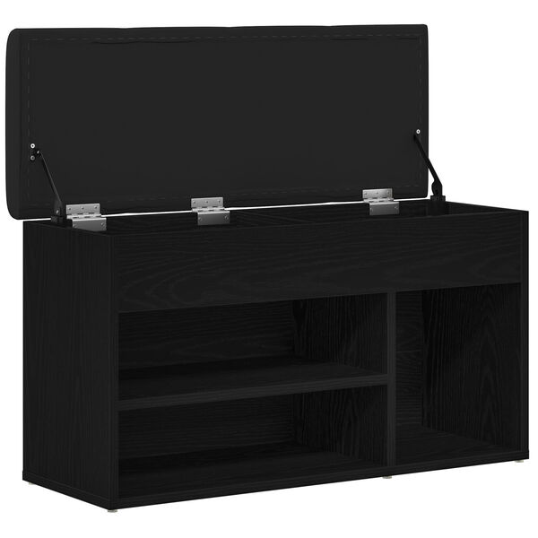vidaXL Πάγκος για παπούτσια Μαύρο 80 x 30 x 45 cm Επεξεργασμένο ξύλο