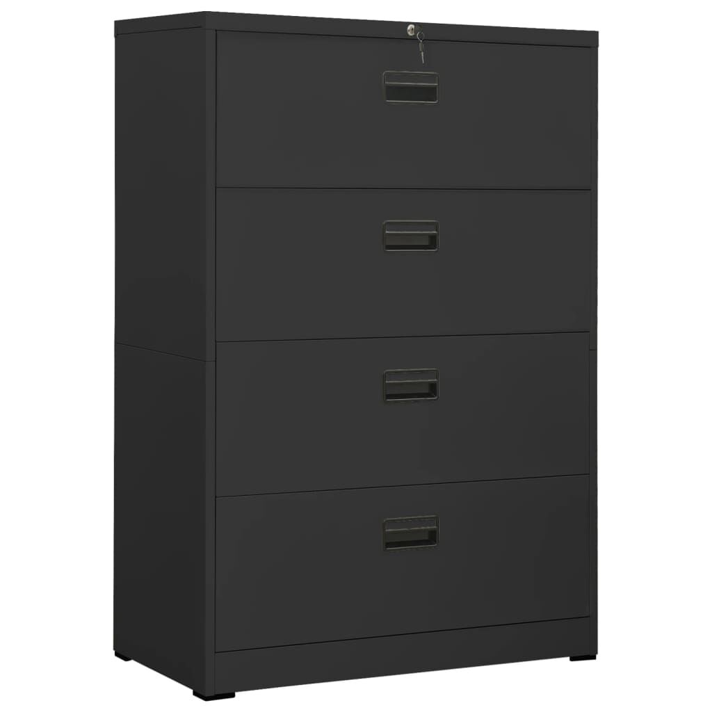 vidaXL Αρχειοθήκη Ανθρακί 90 x 46 x 134 εκ. από Ατσάλι