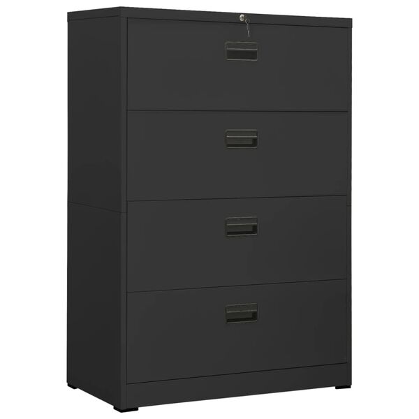 vidaXL Αρχειοθήκη Ανθρακί 90 x 46 x 134 εκ. από Ατσάλι