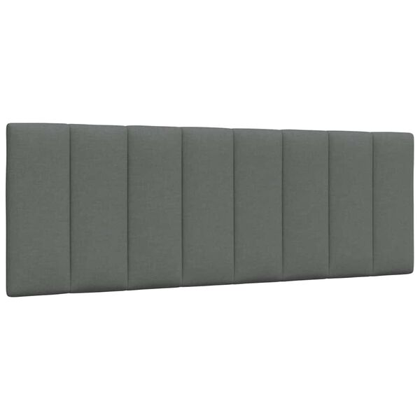 vidaXL Κρεβάτι με Στρώμα Σκούρο Γκρι 120x200 εκ. Υφασμάτινο