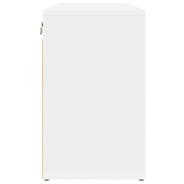vidaXL Ντουλάπα Παπουτσιών Λευκό 52.5 x 30 x 50 εκ. Επεξεργασμένο ξύλο