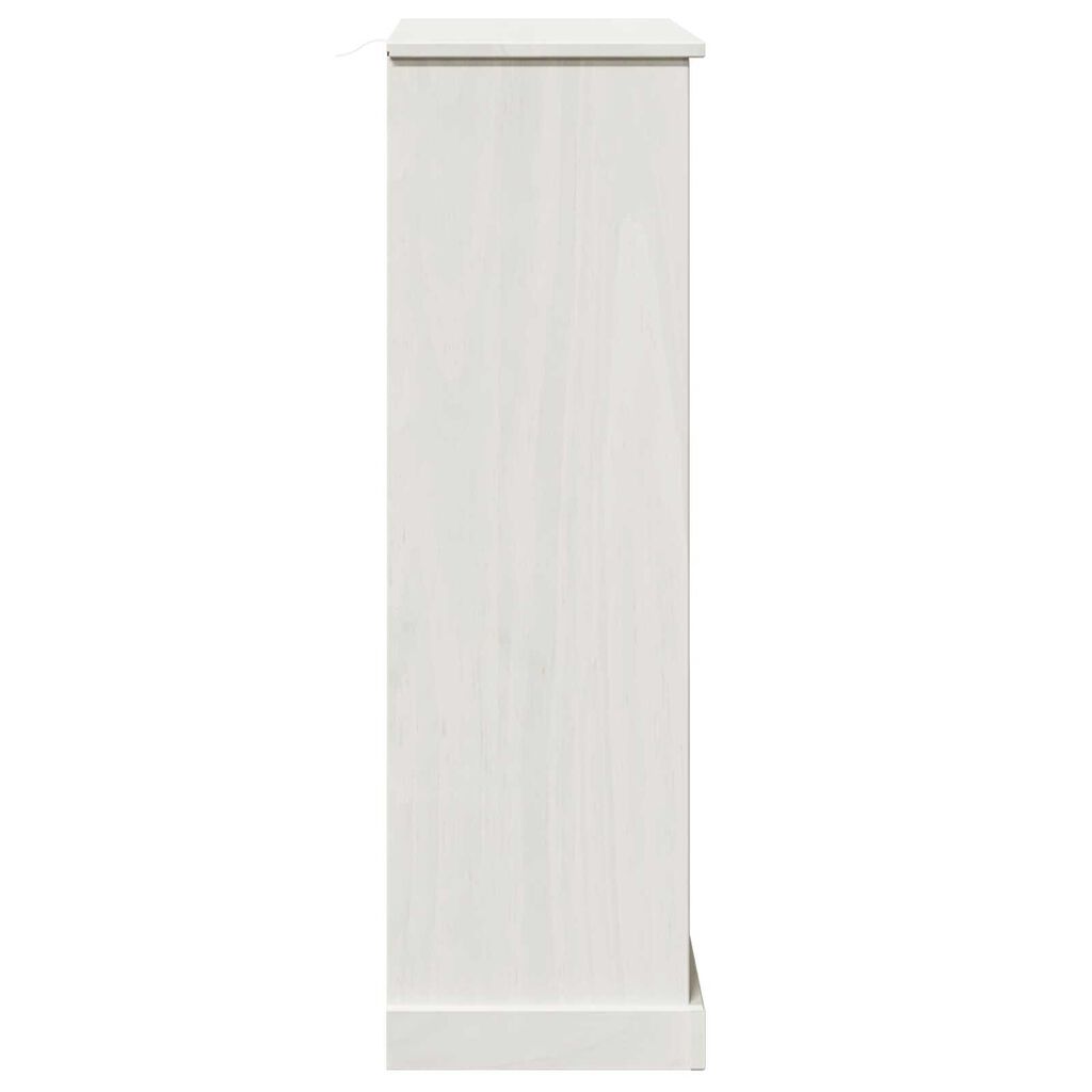 vidaXL Ντουλάπι Μπάνιου Λευκό 68 x 34 x 110 εκ. Μασίφ ξύλο πεύκου