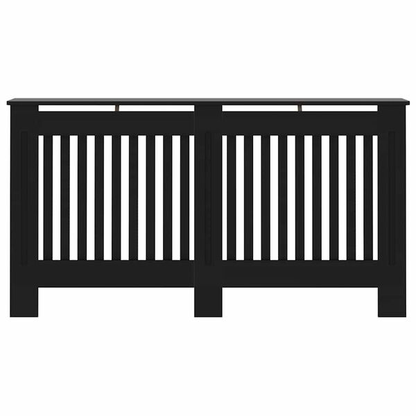vidaXL Κάλυμμα Καλοριφέρ Μαύρο 152 x 19 x 81,5 εκ. από MDF