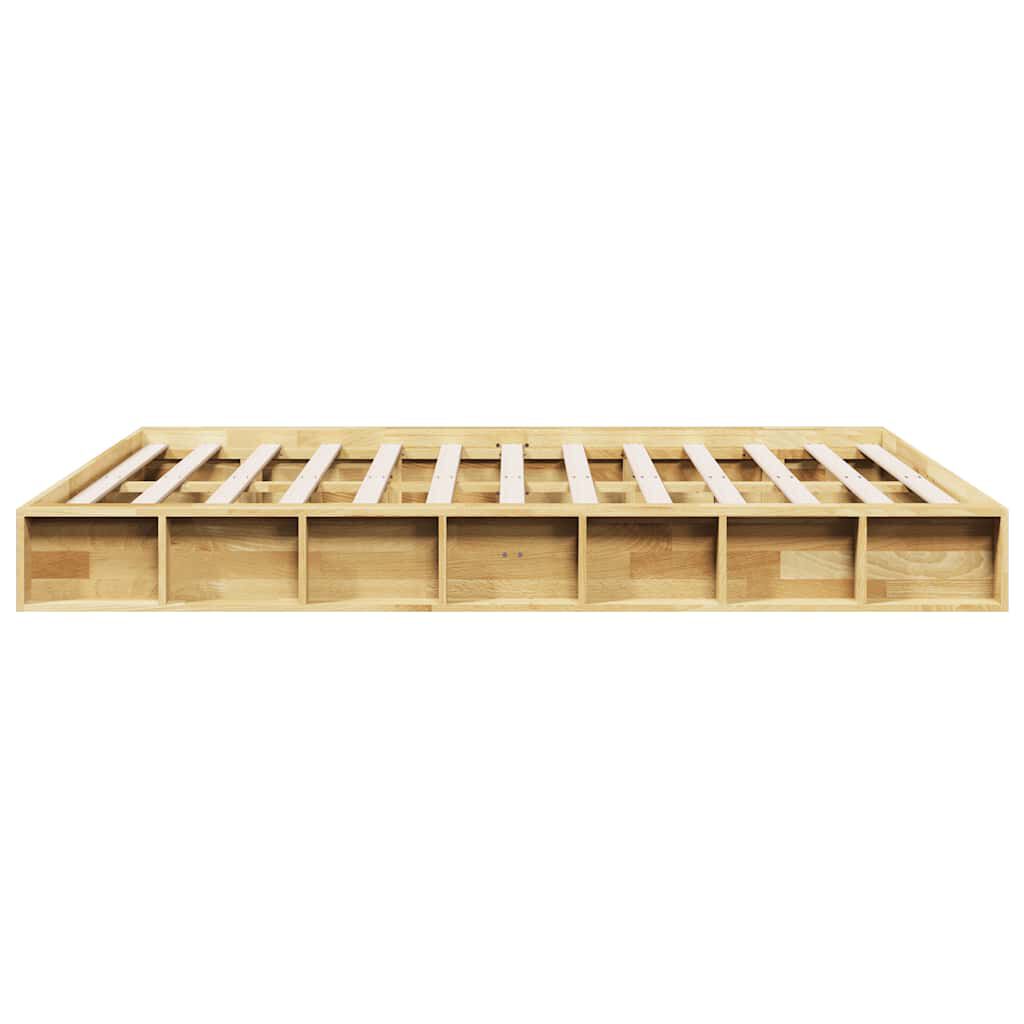 vidaXL Πλαίσιο κρεβατιού χωρίς στρώμα 150x200 cm μασίφ ξύλο δρυς