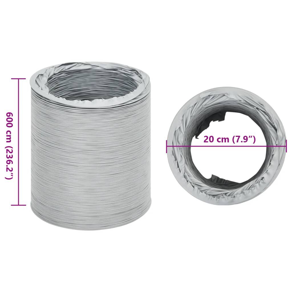 vidaXL Αγωγός Εξαερισμού 6 μ. Ø20 εκ. από PVC