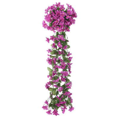 vidaXL Γιρλάντες Λουλουδιών Τεχνητές 3 τεμ. Ανοιχτό Μοβ 85 εκ.