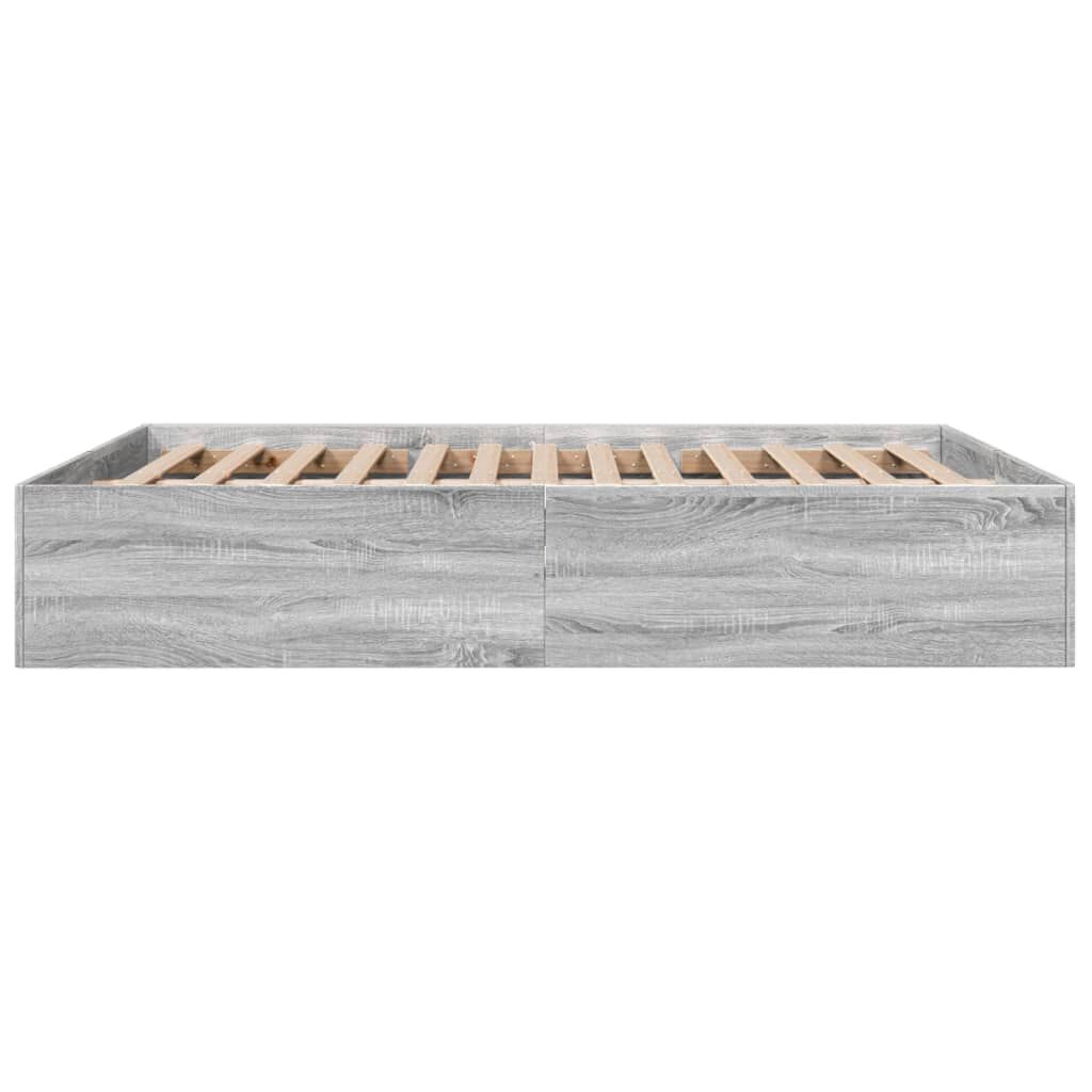 vidaXL Πλαίσιο Κρεβατιού Γκρι Sonoma 150x200 εκ. Επεξεργασμένο Ξύλο