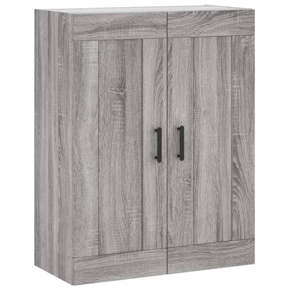 vidaXL Ντουλάπι Γκρι Sonoma 69,5 x 34 x 180 εκ. Επεξεργασμένο Ξύλο