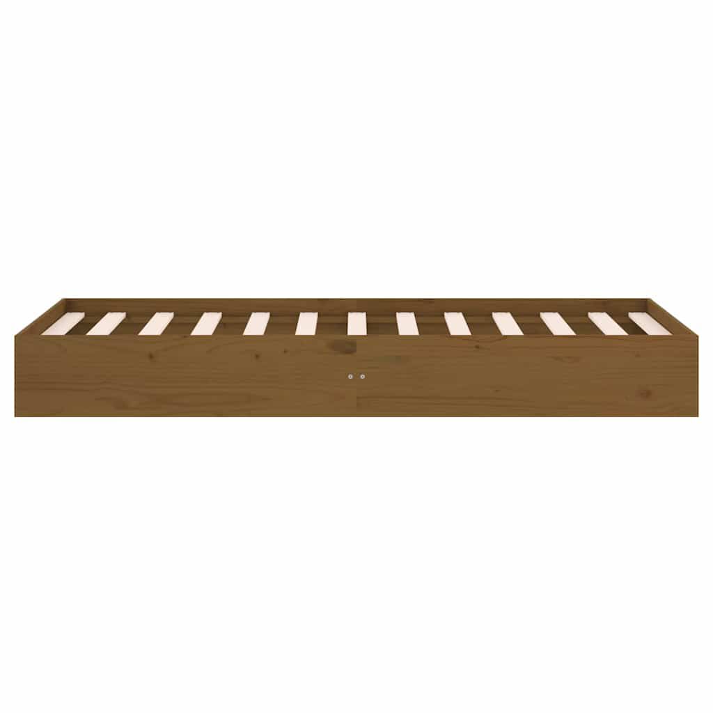 vidaXL Πλαίσιο Κρεβατιού Μελί 75x190 εκ. Ξύλο Πεύκου Small Single