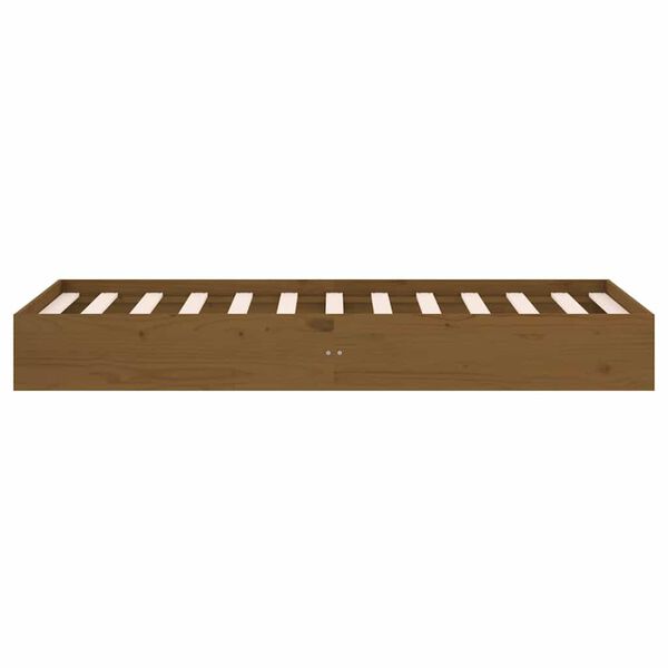 vidaXL Πλαίσιο Κρεβατιού Μελί 75x190 εκ. Ξύλο Πεύκου Small Single
