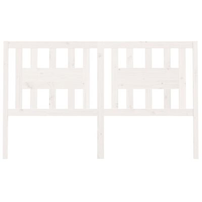 vidaXL Κεφαλάρι Κρεβατιού Λευκό 186 x 4 x 100 εκ. Μασίφ Ξύλο Πεύκου