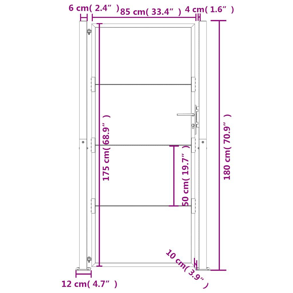 vidaXL Πύλη Κήπου 105 x 180 εκ. από Ατσάλι Corten