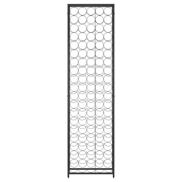 vidaXL Ραφιέρα Κρασιών 95 Μπουκ. Μαύρη 54x18x200εκ Σφυρήλατο Σίδερο
