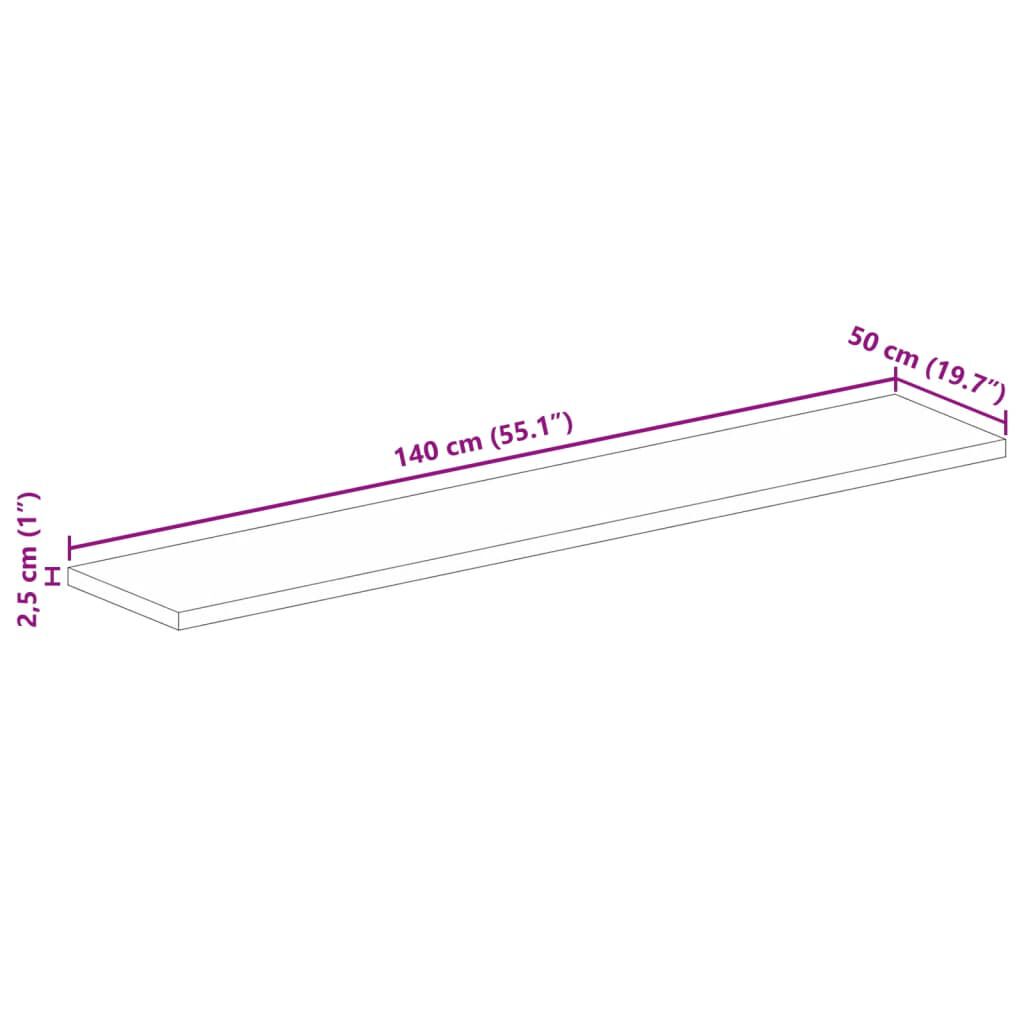 vidaXL Επιφάνεια Γραφείου Ορθογώνια 140x50x2,5 εκ. Μασίφ Ξύλο Ακακίας