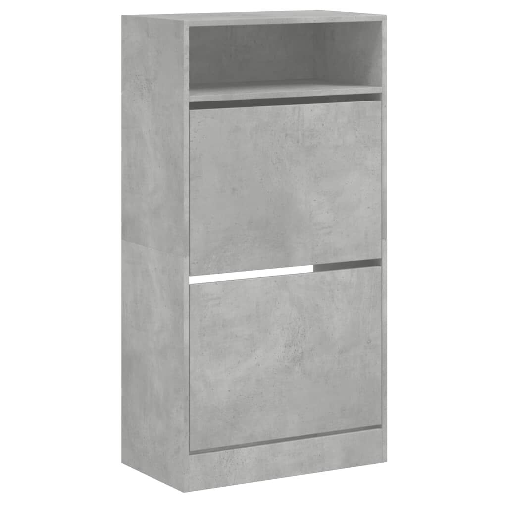 vidaXL Παπουτσοθήκη Γκρι Σκυροδέματος 60x34x116 εκ. Επεξεργασμένο Ξύλο