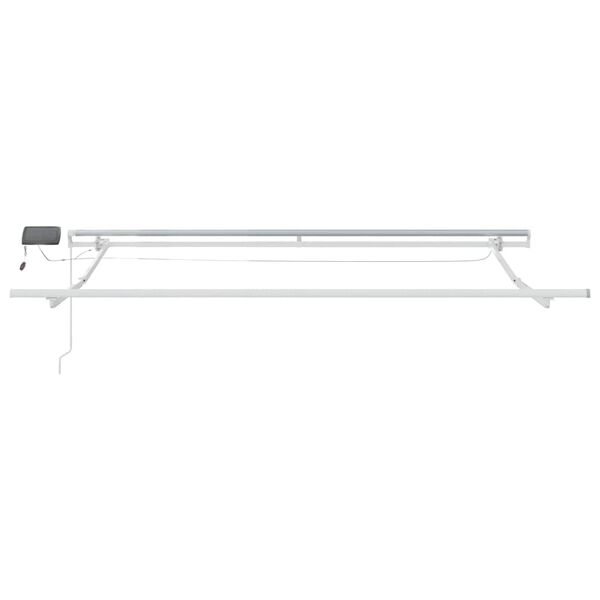 vidaXL Τέντα Πτυσσόμενη Χειροκίνητη με LED Ανθρακί / Λευκή 300x250 εκ.