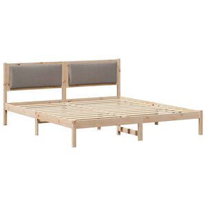 vidaXL &Sigma;&kappa;&epsilon;&lambda;&epsilon;&tau;ό&sigmaf; &Kappa;&rho;&epsilon;&beta;&alpha;&tau;&iota;&omicron;ύ Taupe 180 x 200 cm &Sigma;&tau;&epsilon;&rho;&epsilon;ά &xi;&upsilon;&lambda;&epsilon;ί&alpha; &pi;&epsilon;ύ&kappa;&omicron;&upsilon;