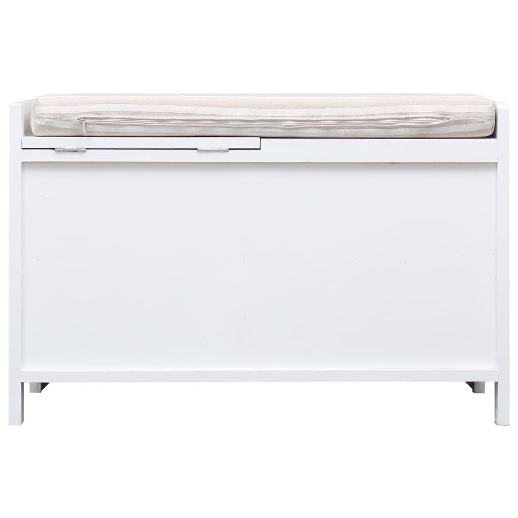 vidaXL Πάγκος Χολ Λευκός 70 x 33,5 x 45 εκ. από Ξύλο Παυλώνιας